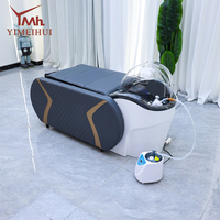 Lit de massage électrique inclinable de style thaïlandais pour salon de thérapie aquatique, équipement de lavage de cheveux avec bac à shampoing intégré