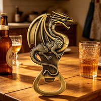 Ouvre-bouteille en métal plat Dragon en gros – Cadeau unique pour homme, papa, mari – Idéal pour la fête des pères, anniversaire, fournitures de fête