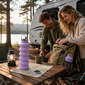 Nouvelle bouteille d'eau en silicone de 500 ml sans BPA, réutilisable, portable, anti-fuite, légère, écologique, bouteille d'eau de sport - Product Image 4