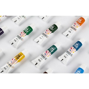 Set di vernice acrilica per pittura artistica su tela 12 <span class=keywords><strong>colori</strong></span> vernice impermeabile per tessuto di carta di vetro capacità 100ml - Product Image 2