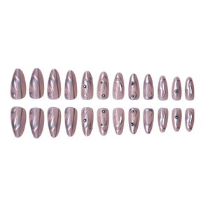 <span class=keywords><strong>Uñas</strong></span> Postizas Plateadas con Diseño <span class=keywords><strong>de</strong></span> <span class=keywords><strong>Llama</strong></span>, Adornadas con Pedrería, con Brillo y Patrón <span class=keywords><strong>de</strong></span> <span class=keywords><strong>Fuego</strong></span>, para Uso Diario - Product Image 5