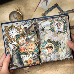 10 hojas/paquete serie de heráldica medieval estilo Vintage pegatinas de tarjetas duras bordeadas para collages en capas - Product Image 4