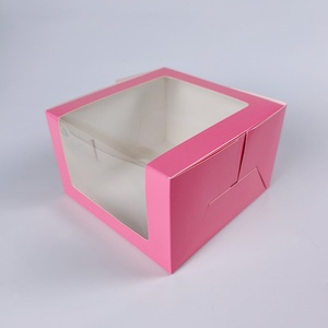 Sunshine One-piece Portable Window Paper Cupcake Muffin Custard Tart Box Baking Dessert <b>Packing</b> Box Paper Boxes for Cake - Product Image 5
