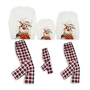 Pyjamas de Noël personnalisables Lijia pour la famille, pyjamas en coton tendance, ensemble assorti mère-fille, pyjamas pour bébé fille - Product Image 4