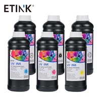 Encre UV DTF en gros 1000 ml CMYK Blanc Vernis pour Imprimante d'Étiquettes Epson I3200 XP600 Fournisseur OEM Surfaces Dures FDS