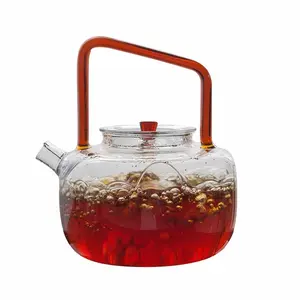 Manufacturers wholesale tea ceremony tea set glass boiling teapot Boiling teapot hand blown thick glass pot