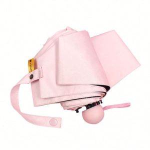 Parapluie de poche pliable compact mini format 5 sections avec logo UV personnalisé pour femme – Vente en gros - Product Image 3