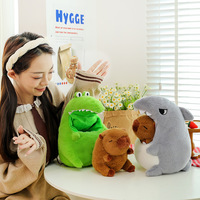 Nouveaux produits en gros du fabricant : Peluches amusantes de crocodile et capybara, coussins pour filles, cadeaux pour enfants