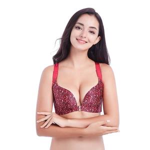 Sujetador Push-Up Inalámbrico con Cierre Frontal, Bralette Escotado para Mujer, Transpirable, Ecológico, Tallas Grandes, Spandex/Algodón - Product Image 4