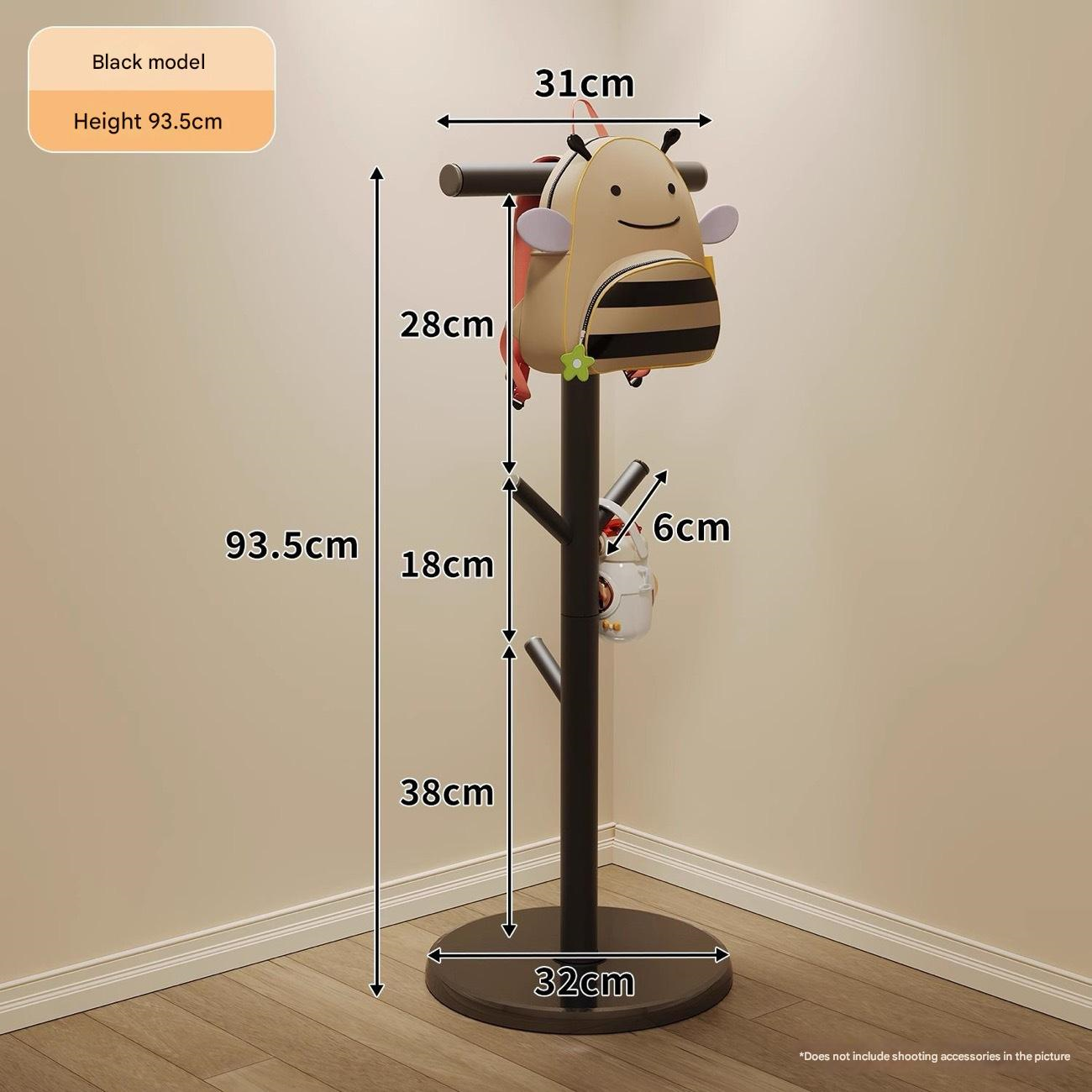 Childrens backpack rack-clothes hanger-versatile black