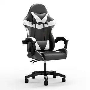 Toptan mavi renk en iyi PVC deri ergonomik FloorGaming sandalye