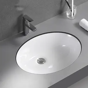 凹进式下安装浴室陶瓷椭圆形盥洗室柜柜台洗手盆水槽