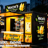 Kiosque à glaces mobile sur mesure en acier inoxydable avec écran LED, qualité alimentaire, prix usine, pour centre commercial, supermarché, centre de shopping