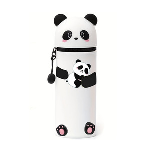 Trousse à crayons 3D personnalisée populaire pour la rentrée scolaire, en silicone, avec visage d'animal, mignonne et autoportante - Product Image 3