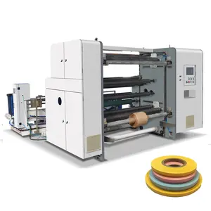 RTFQ-1600 Non-woven fabric sticker label with PLC Touch Screen and servo motor slitting rewinding machine