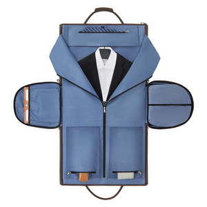 Housse de Costume en <span class=keywords><strong>Cuir</strong></span> PU de Haute Qualité, Sac de Voyage Imperméable Pliable, Sac de Vêtements à Main pour Hommes - Product Image 3