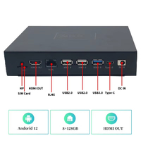 AIBox-3588D Rockhip RK3588 Mini Ordenador 6Tops NPU RS485 Sin Ventilador, Caja de Computación Industrial Integrada con IA para Computación de Borde