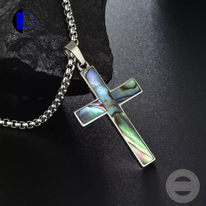 مجوهرات Gentdes Abalone من الفولاذ المقاوم للصدأ مجوهرات دينية قلادة سلسلة عالية من الفولاذ - Product Image 4