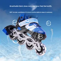 Patins à roulettes professionnels d'extérieur pour enfants et adultes – Vente en gros transfrontalière – Patins réglables pour débutants avec roues LED clignotantes
