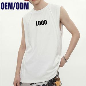 O-Neck Fashion <b>Sleeveless</b> Cotton T Shirt Wholesale Homme Casual Printed <b>Tshirt</b> Premium Customized Plain Men'S T-Shirts With Logo - Product Image 3