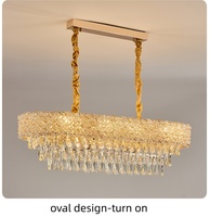 Lámpara colgante Iluminación de diseño largo Lámpara colgante de araña decorativa Led para mesa de comedor