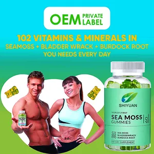 Formulazione personalizzabile in fabbrica muschio marino irlandese vitamina Beauty Enhanced Immuno health Foods Gummies Halal Vegan