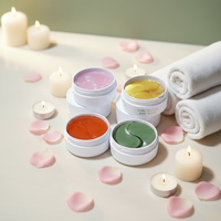 Masque pour les yeux en gel végétalien avec acide hyaluronique, collagène et vitamine C, masque en silicone anti-rides pour tous types de peaux