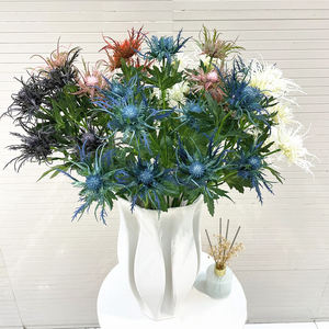 Flor Artificial de 3 Ramas, Eryngium <span class=keywords><strong>Campestre</strong></span>, Arreglo de Plantas Artificiales, Ideal para Decoración de Bodas y Hogar - Product Image 5