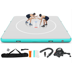 Tapis de judo gonflable <span class=keywords><strong>Airtrack</strong></span> sur mesure, tapis DWF Drop Stitch pour Jiu Jitsu, BJJ, MMA, grappling, lutte, pour la salle de sport, l'entraînement aux arts martiaux - Product Image 1