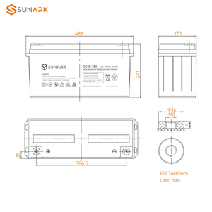 Batería Solar luminosa y de cohete, 12V, 24V, 48V, 150Ah, 200Ah, para sistema Solar - Product Image 2