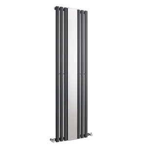 A-LEGEND High Quality OEM Service Revive with Mirror Vertical Designer Radiator - Anthracite - 1800 x 499mm