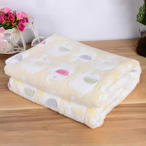 Fluffy Coral Fleece Pet Blanket Bone Printed Flannel Dog Throw Blanket for <b>Bed</b> <b>Comfortable</b> and Stylish - Product Image 3