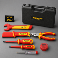 Kit d'outils à main en acier au chrome-vanadium certifié VDE, haute précision, OEM ODM, directement de l'usine, norme de sécurité 1000V, coffret rigide