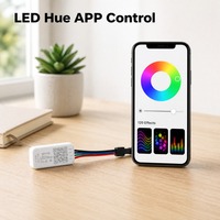 Contrôleur LED SP110E APP, contrôleur LED APP DC5-24V, large plage de tension, 120 motifs, prend en charge les circuits intégrés à un ou deux fils, jusqu'à 1024 pixels, sortie 4A, portée 30M