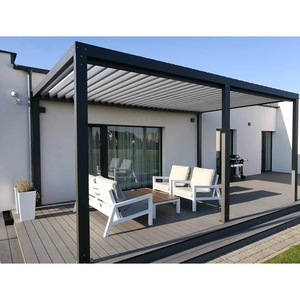 Mặt Trời Ngoài Trời Bóng Râm Pergola Mái Hiên Nhôm Có Thể Thu Vào Tán Điện Sân Hiên Bìa - Product Image 4