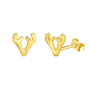 مجوهرات أذن للسيدات مصنوعة من الفولاذ المقاوم للصدأ مخصصة حسب الطلب للأذن مصممة على شكل قرن غزال