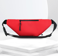 Nouvelle tendance, sac banane utilitaire portable rouge Oxford imperméable avec fermeture éclair, réglable, avec logo personnalisé, pour la survie et les premiers secours