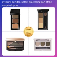 Vente chaude nouvelle version 3-en-1 rehausseur de sourcils Palette de maquillage végétalien brun noir poudre à sourcils Gel crayon formes de bâton pour naturel