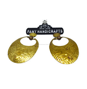 2027 Californie été conceptions bijoux martelé Texture bombée vert perles de rocaille boucles d'oreilles fleur traditionnelle boucles d'oreilles or - Product Image 3