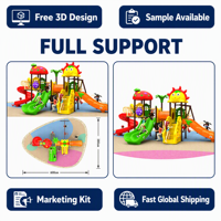 SageDelightRides OEM Équipement de jeu extérieur Toboggan et balançoire combinés pour enfants en LLDPE et tubes en acier galvanisé, pour collectivités et écoles maternelles, Fabricant