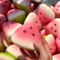 Jouet Squishy en PU de haute qualité, doux et moelleux, à rebond lent, anti-stress, sensoriel, motif pastèque, pour cadeau de vacances et jeu quotidien