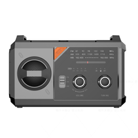 Tragbare, wiederaufladbare Notfall-Handkurbel-Solar-LED-Taschenlampe mit Wetterradio, 20000mAh AM/FM/WB USB-Ladefunktion, 10-30W Ausgangsleistung