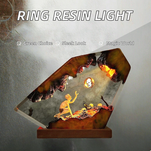 Bague du Seigneur des Ténèbres en résine Gollum, Lampe de table écologique, Art moderne, Monde fantastique, Décoration d'Halloween - Product Image 2