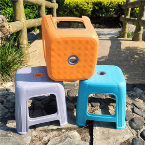 Plastic Kids <b>Stool</b> 22.5x26.5cm PP Material Modern Design For Children <b>Bathroom</b> Use Mixed Colors - Product Image 2