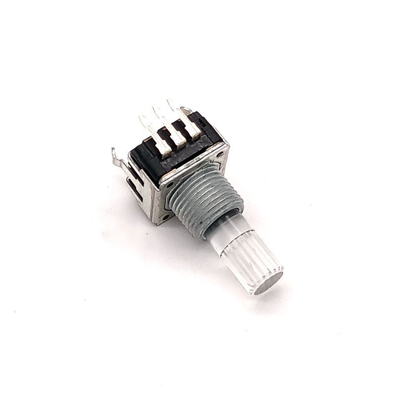 Terwin 360 Degree Rotary 12mm RGB Three-<strong>color</strong> <strong>Push</strong> <strong>Button</strong> <strong>Switch</strong> Encoder With Plastic Transparent Shaft