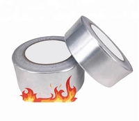 Ruban adhésif en aluminium ignifuge, isolant thermique, avec fibre de verre d'un seul côté, pour applications d'enroulement