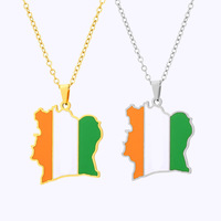 HY Collier pendentif unisexe en acier inoxydable, style sportif, avec chaîne en bambou et finition émaillée, produit transfrontalier très vendu pour la Côte d'Ivoire