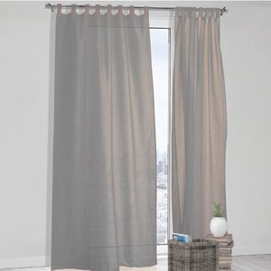 Cortina de Poliéster LIZA con Ojales 140X280CM Gris - Product Image 1