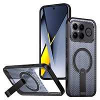 Étui magnétique de refroidissement à dissipation thermique pour Poco F8 Ultra F7 X8 X8 Pro Redmi Note 15 Pro avec béquille dissimulée