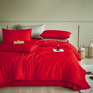 Ensemble de couette personnalisé en gros, 100 % coton, 300 fils, style européen et américain, couleur unie, résistant à l'eau - Product Image 4